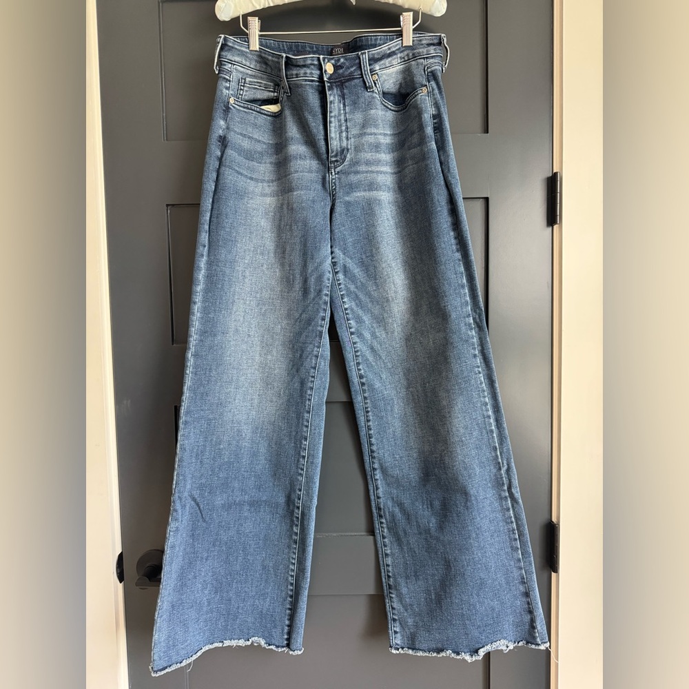 NYDJ Blue Flare Wide Leg Jeans